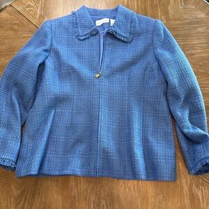 Alfred Dunner zip up collared jacket blazer